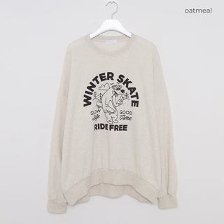 Printed oversized sweatshirt set