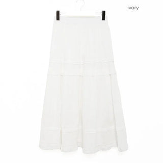 Lace frill maxi skirt