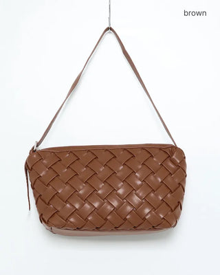Grid pattern leisure shoulder bag