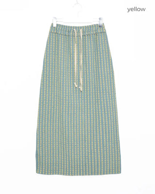 Washed stripe maxi skirt