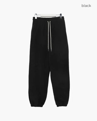 Waist string fleece pants