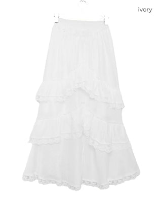 Cancan lace long skirt