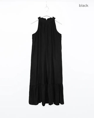 Halter neck detail long dress