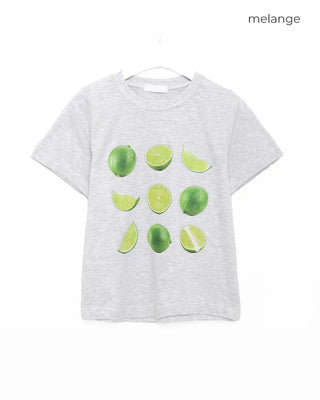 Lime print T-shirt