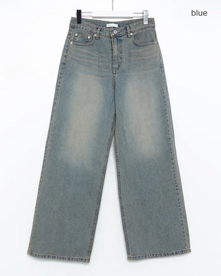 Maddie Beard Wash Wide Jeans