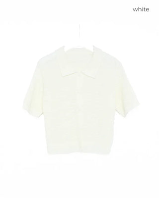 Short-sleeved knit shirt
