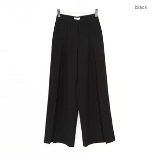 Pintuck wide slacks