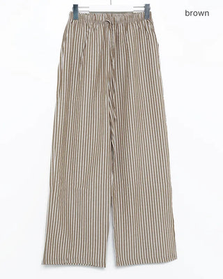Striped linen ripple easy pants