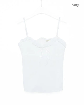 Frilled tie sleeveless dress