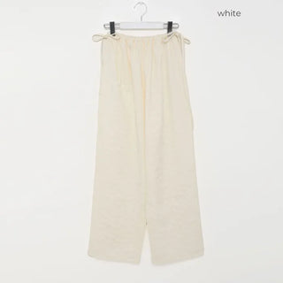 Flower embossed pants