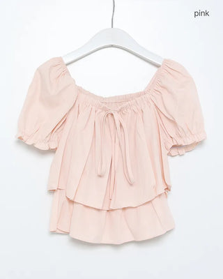 2-way string frill blouse