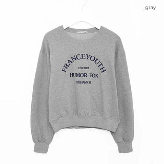 Lettering Cropped Sweatshirt