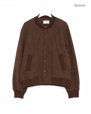 Suede bomber jacket