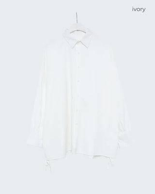 Oversized drawstring shirt