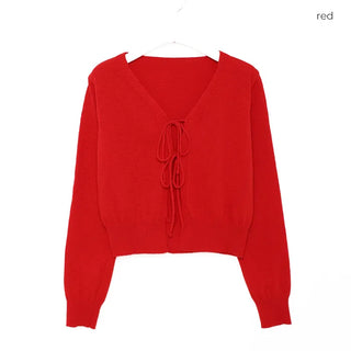 Ribbon knit cardigan