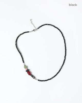 Colored bead necklace