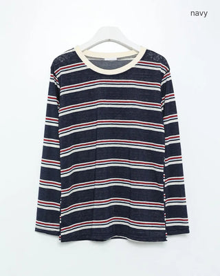 Striped oversized long t-shirt