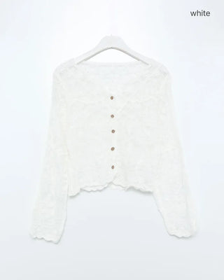 Lace sheer cardigan