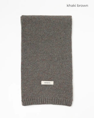 Melange knit wool scarf