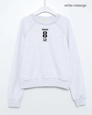 Eight-stitch raglan sweatshirt