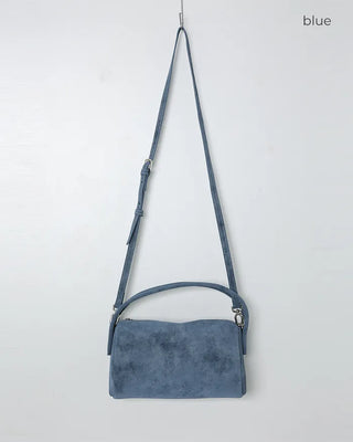 2-Way Suede Mini Handbag Boston Bag