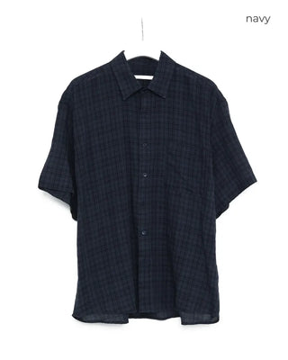 Checked short-sleeved shirt