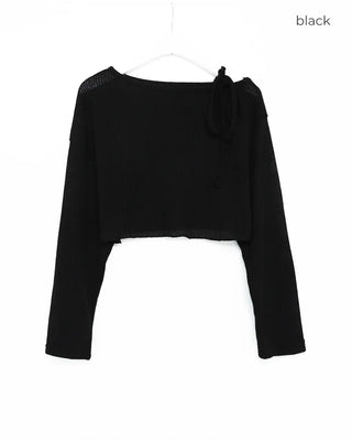 Scalloped Off-Shoulder Knit