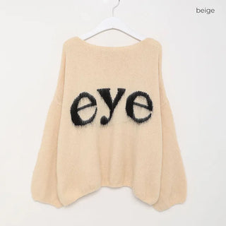 eye logo knit