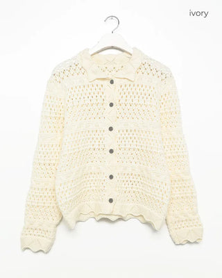 Perforated Lace Cardigan