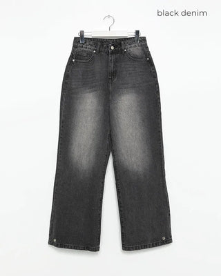 Oversized wide denim pants