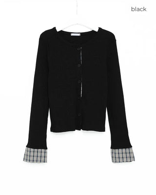 Checkpoint knit cardigan