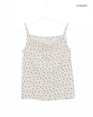 Flower button camisole