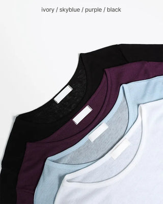 Tencel crew neck T-shirt