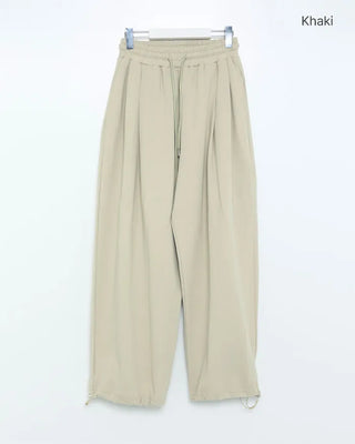 Waistband String Pintuck Sweatpants