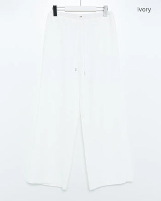 Chiffon wide-leg pants with elastic waistband
