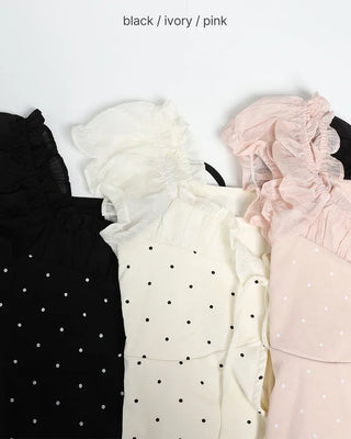 Frill Ribbon String Short Sleeve T-Shirt