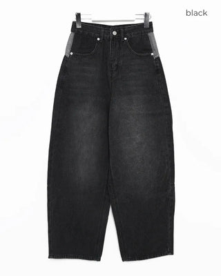 Hip HEAVEN Cut-Off Patch Balloon Jeans