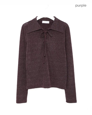 Eyelet color T-shirt