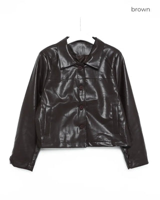 Simple leather jacket