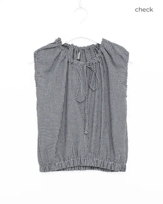String sleeveless blouse