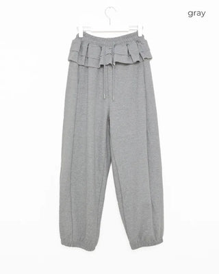 Double frill sweatpants