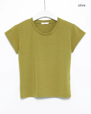 Jacquard casual short-sleeved T-shirt