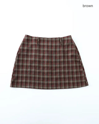 [1st Re-release] (ORIGINAL) Check A-line Mini Skirt