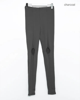 Center seam open knee-high leggings