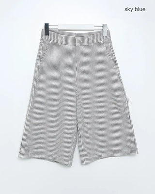 Striped Carpenter Bermuda Shorts