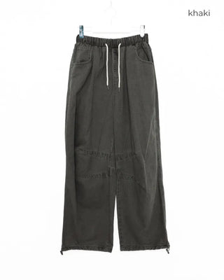 Cotton pintuck pants