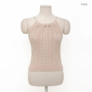 Sleeveless twist knit