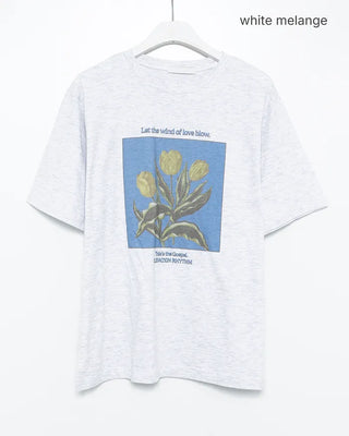 Yellow Tulip Half T-Shirt