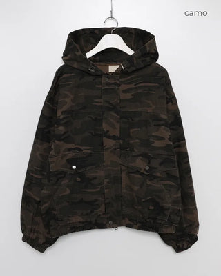Cotton hooded jacket