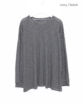 Oversized Striped Long Sleeve T-Shirt